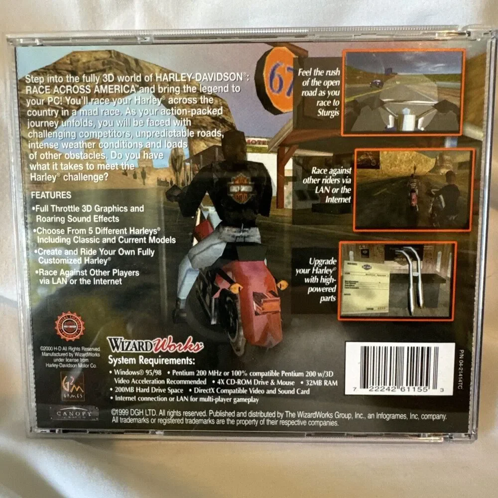 Harley Davidson: Race Across America for Windows PC CD-ROM Game (1999)